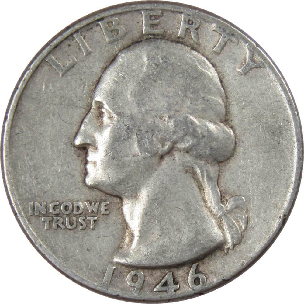 1946 Washington Silver Quarter VF Very Fine 25c Coin Collectible