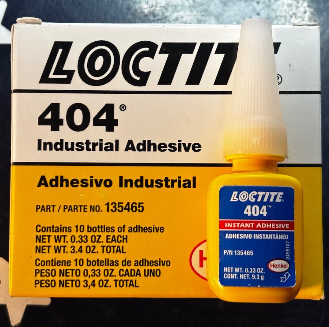 10 Bottles - 1/3 OZ LOCTITE 404  .33oz (9.3g) Quick Set Instant Adhesive 135465
