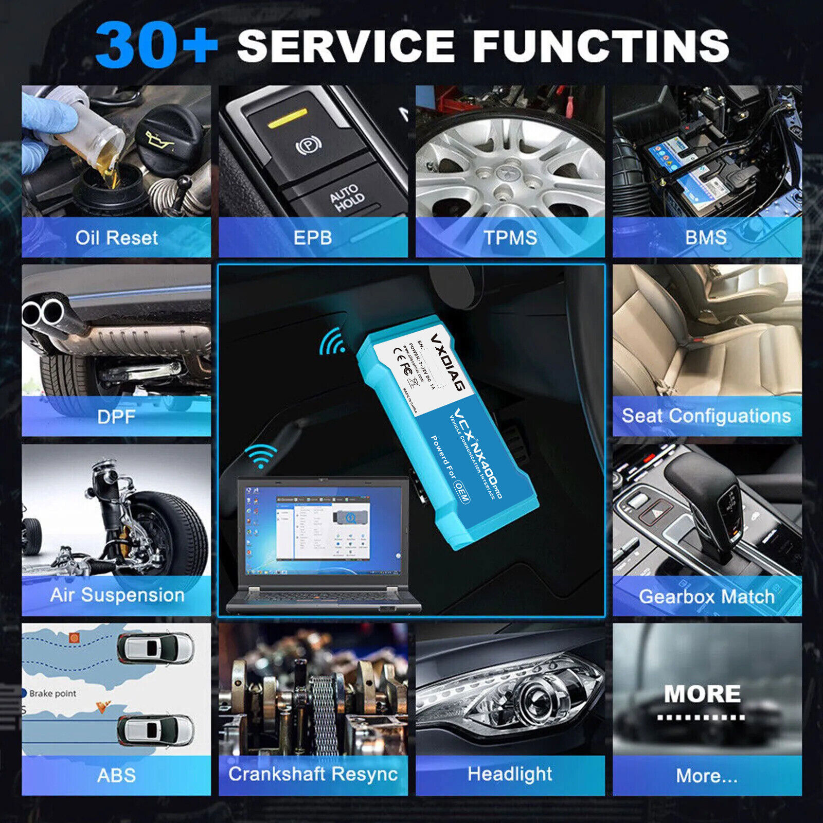 VXDiag NX400PRO for Toyota OBD2 Diagnostic Tool Code Reader Fit with SAE J2534