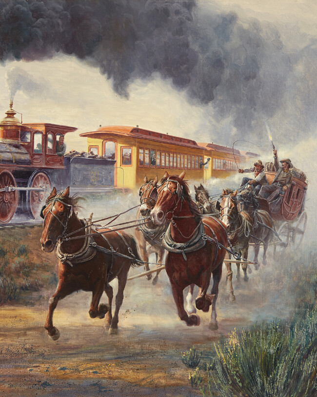 Cowboy Oil painting Giclee Art HD Printed on canvas L2852
