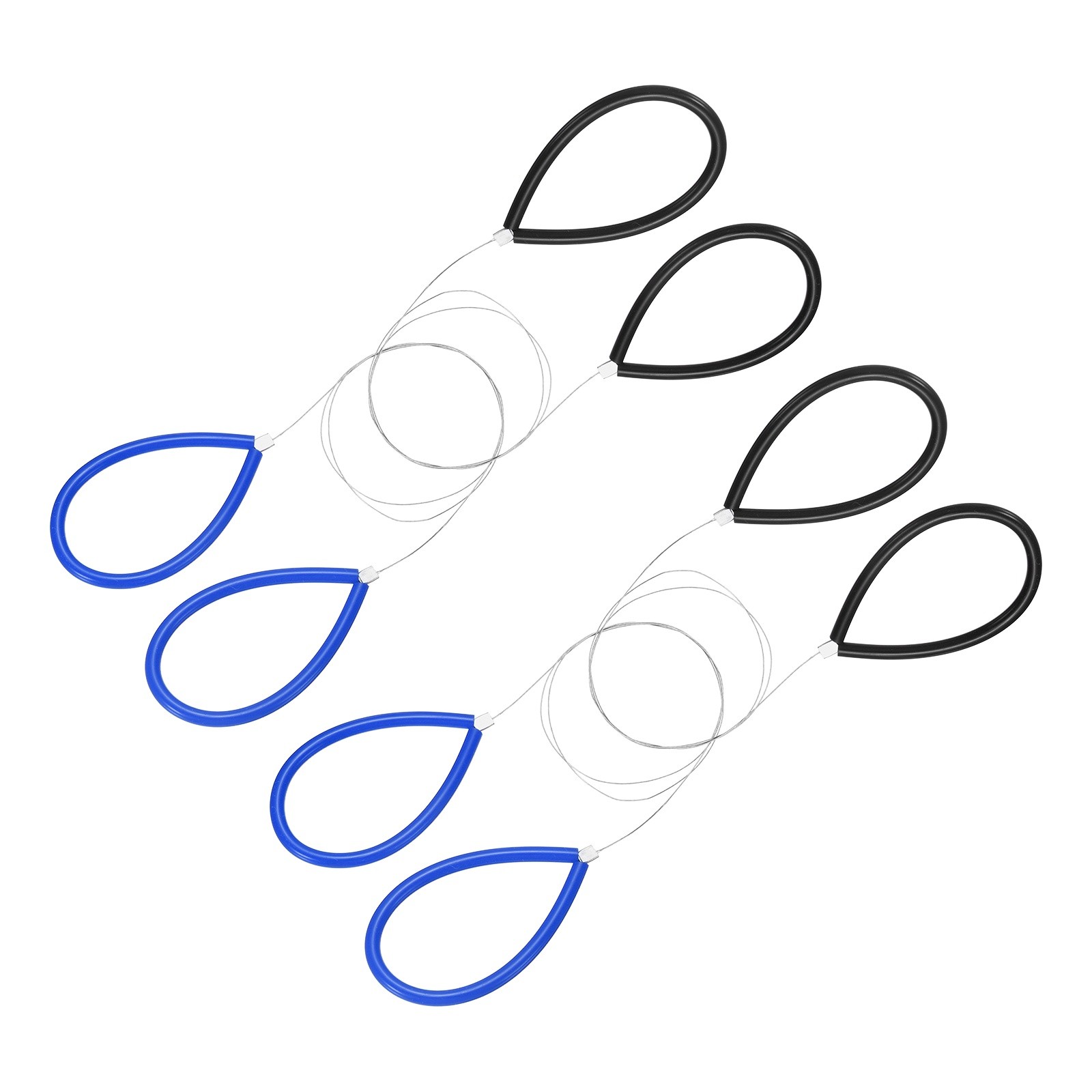4pcs Pottery Wire Tool with Rubber Handle for Pottery, Blue/Black