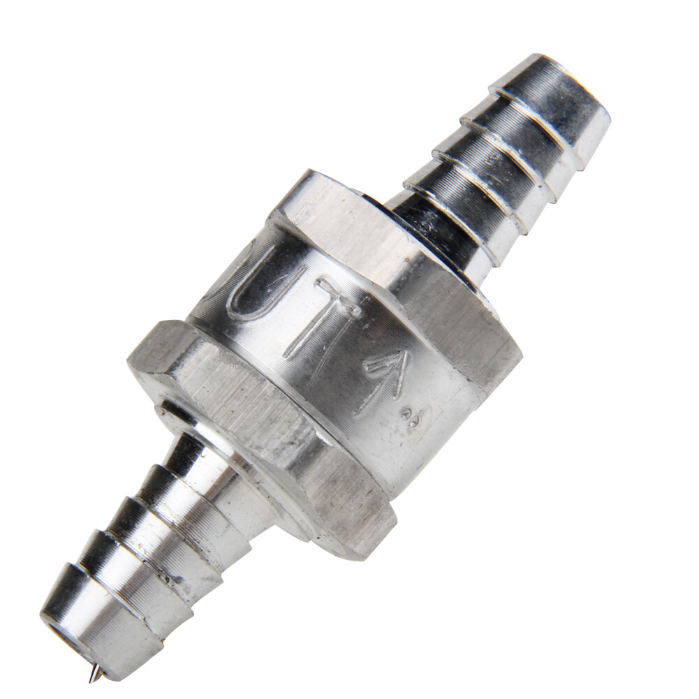 3/8" Fuel Check Valve One Way Inline Non Return Diesel Gasoline Silver 10mm