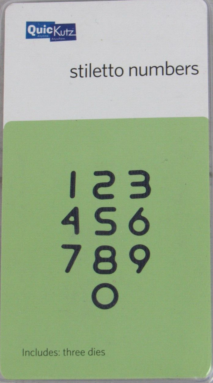 QuicKutz Stiletto Numbers 2x2, 3 Cutting Die Set TS-0605