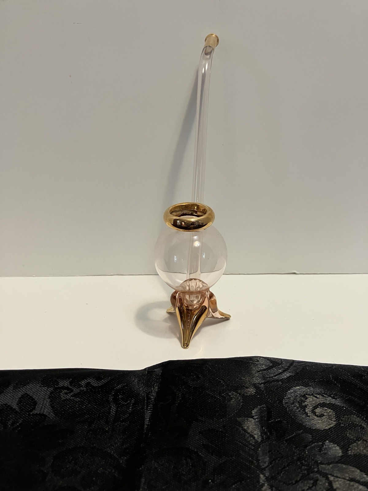 Vintage Glass Sipper Pipe Whiskey Brandy Cognac 6 1/2" TALL SHIPS SAME DAY