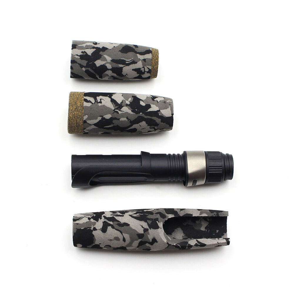 New Gray Black CAMO Spinning Fishing Rod Handle Split Grip Reel Seat Repair USA