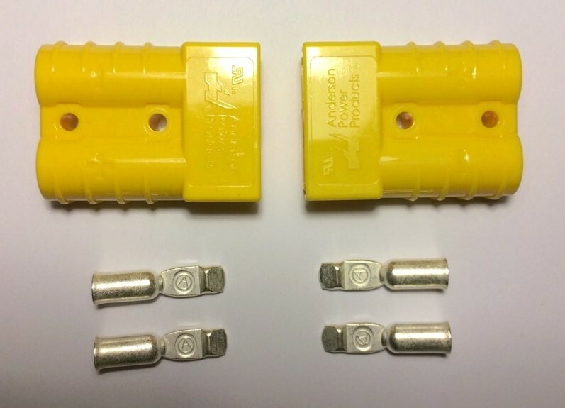 Anderson SB50 Connector 50 Amps Yellow Housing, 6, 8, or 10/12 AWG Contacts