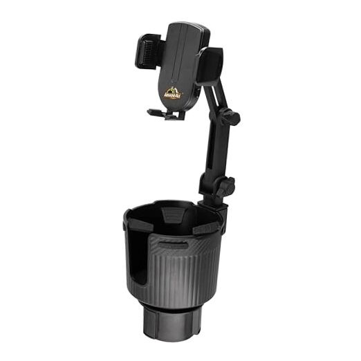 2-in-1 Cup Holder Cell Phone Holder, Dual Cellphone Car Mount and Cupholder,