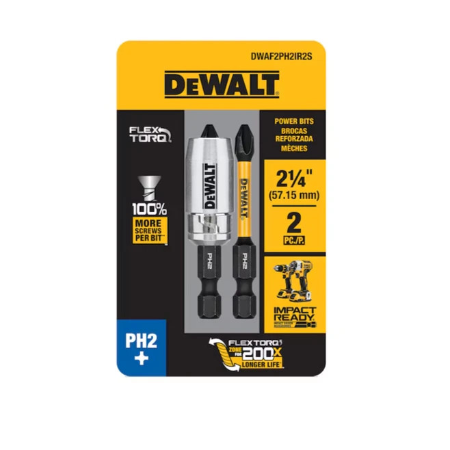 3X PACK DEWALT DWAF2PH2IR2S PH2 FLEXTORQ 2-1/4in Impact Driver Drill