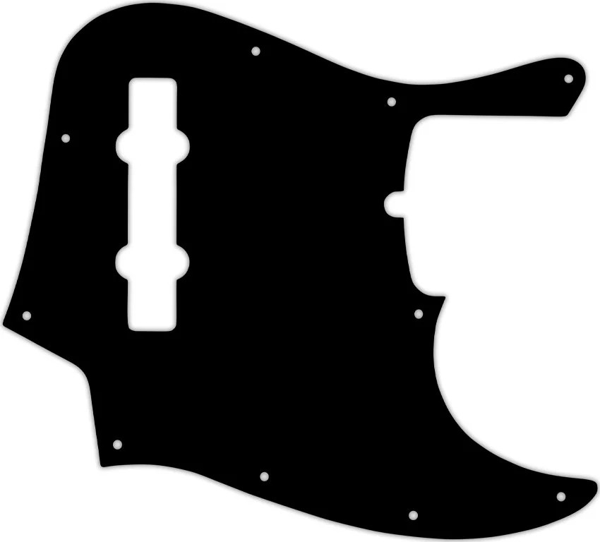 WD Custom Pickguard For American Made Fender 5 String Jazz Bass #03R Black/Re...