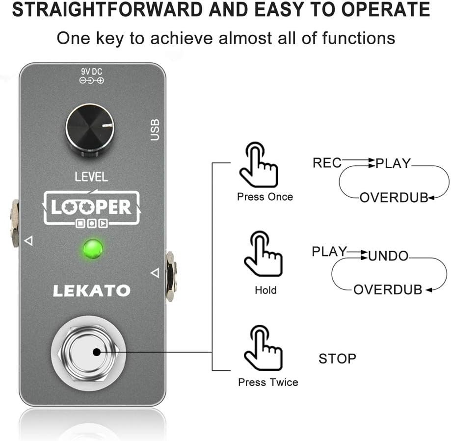 Portable Mini Looper Pedal USB Connectivity
