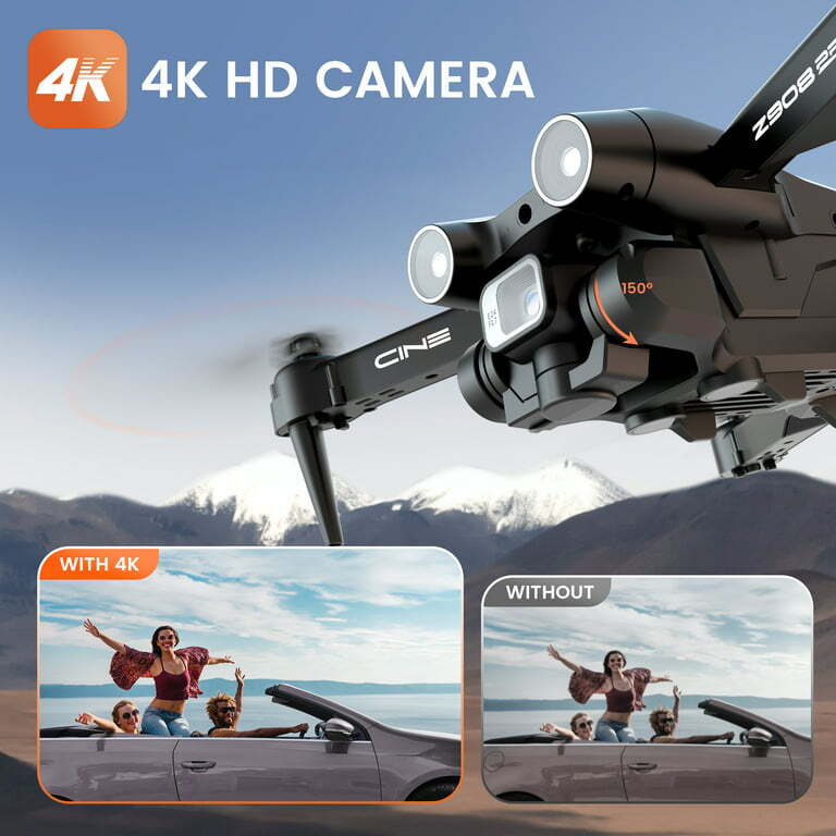 DEERC D96 Drone with 4K UHD Dual Camera Foldable Quadcopter Obstacle Avoidance v