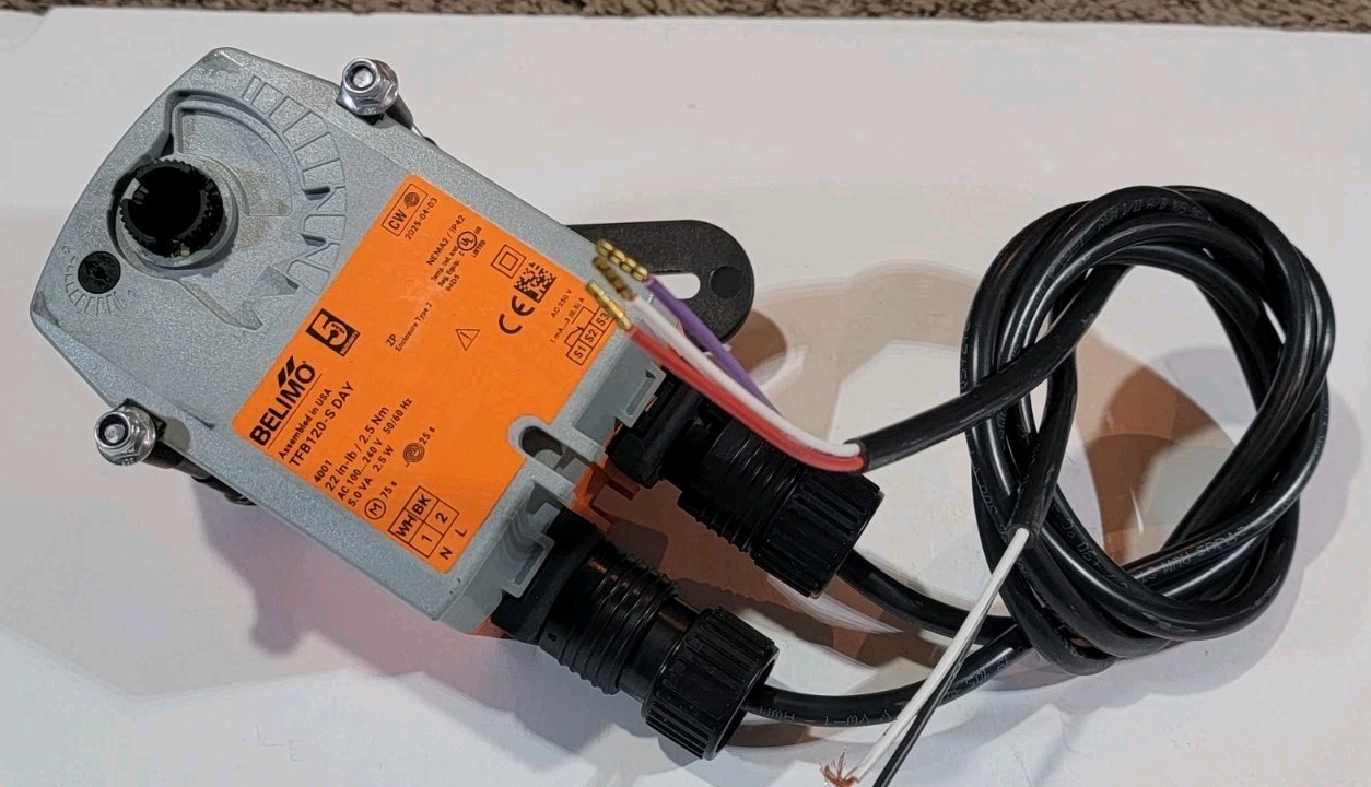 Belimo TFB120-S DAY, 100 to 240V AC, Damper Actuator, Spring Return Fail Safe