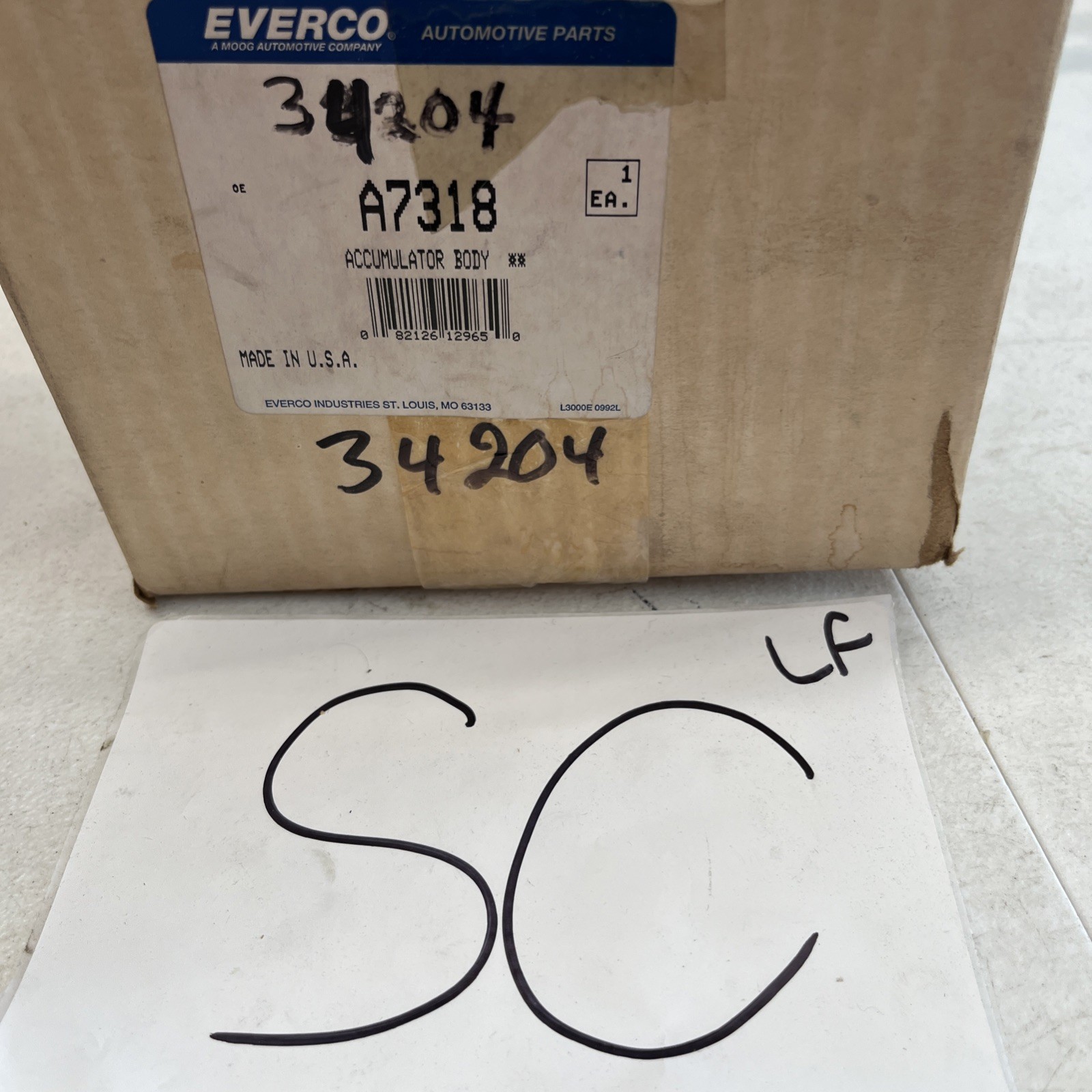 Everco Accumulator Body, A7318