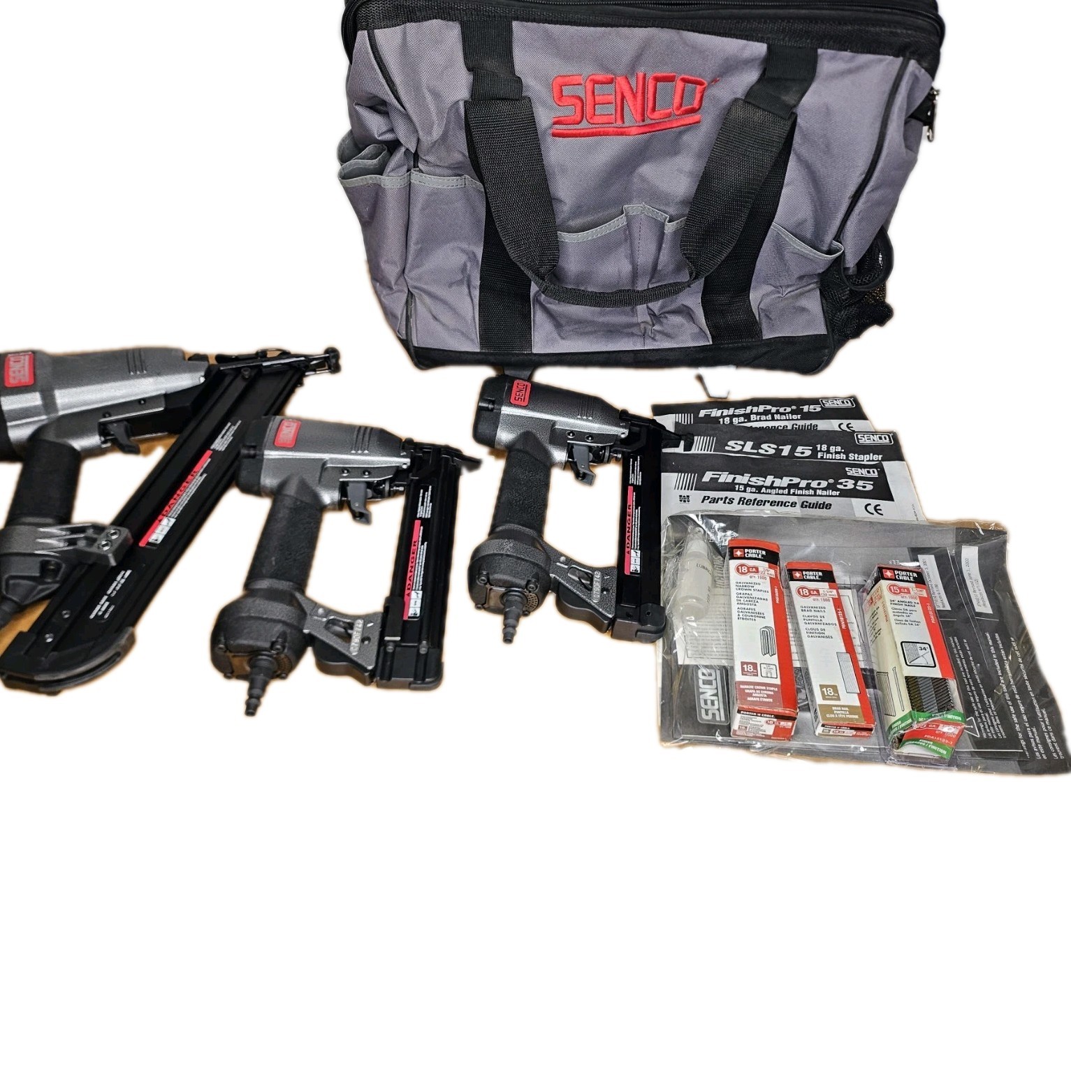 SENCO set of  3-Tool Pneumatic Finish Combo Kit New