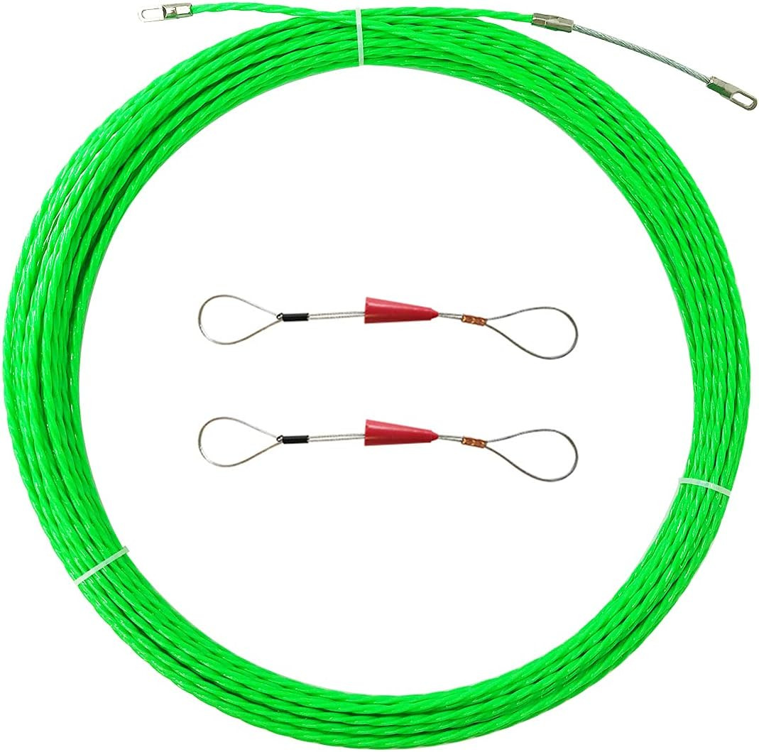 10M 33Ft Fish Tape Cable Puller Kit 4Mm PET Electrical Cable Puller through Wall