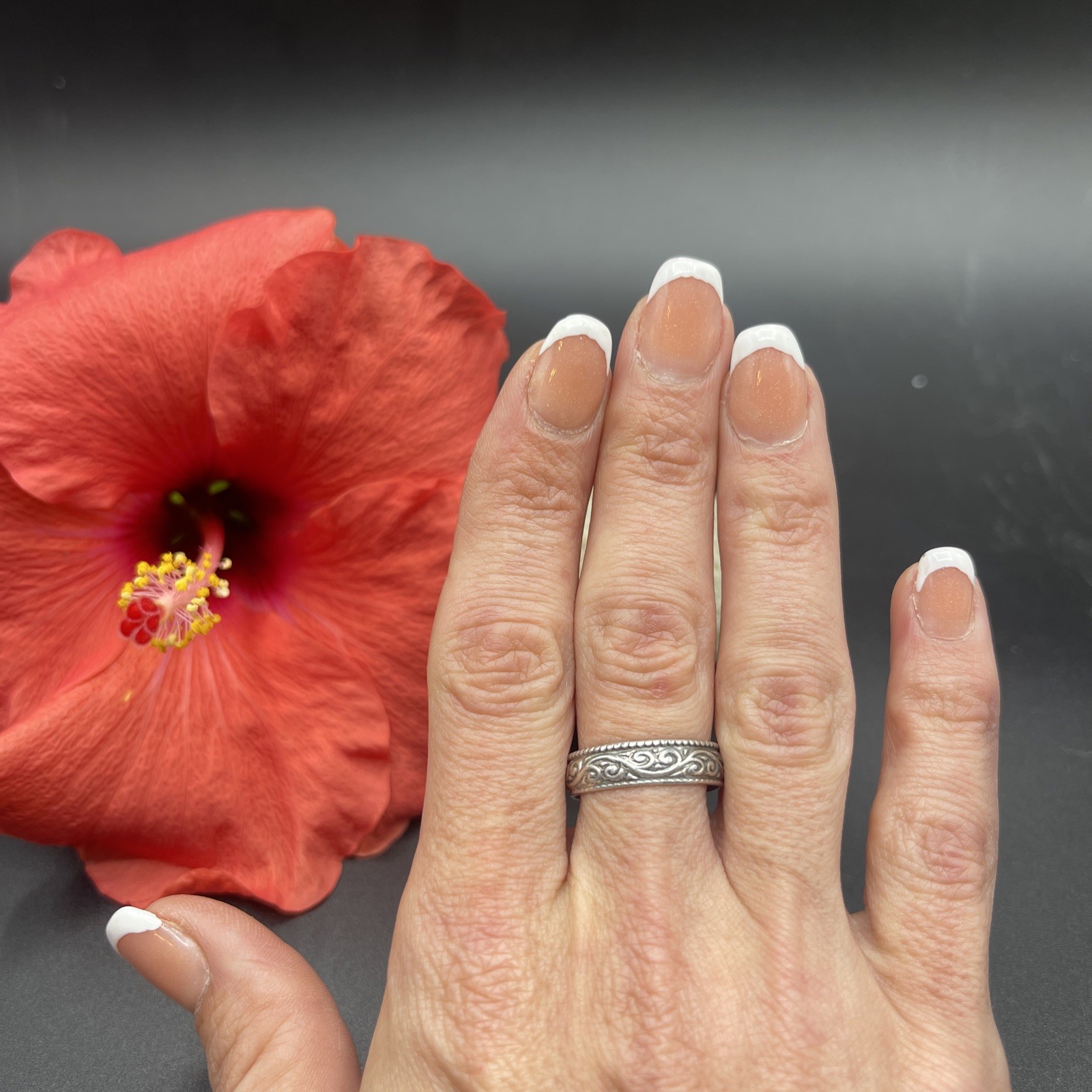 Stunning Unique Handmade 925 Sterling Silver Stackable Band Ring #B74