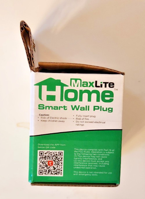 MaxLite WiFi Smart Wall Plug (Google and Alexa Compatible) NEW IN BOX
