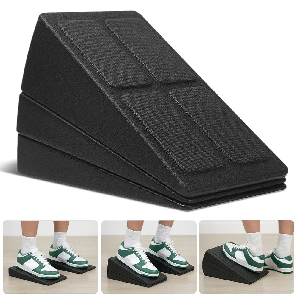 3 PCS Squat Wedge Block HighDensity EPP Slant Board 8.5 & 17 Stackable Angle