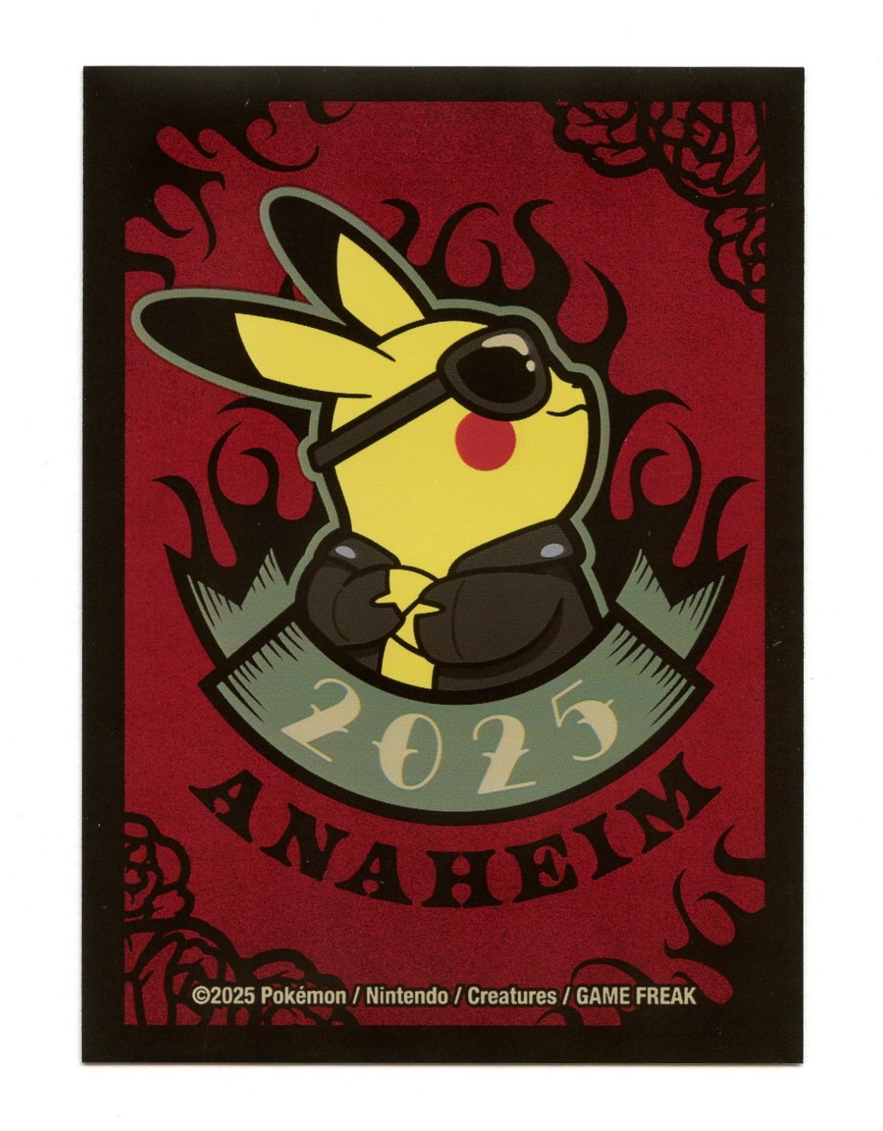 2025 Anaheim Pikachu Rockabilly Individual Card Sleeve Pokemon Championships