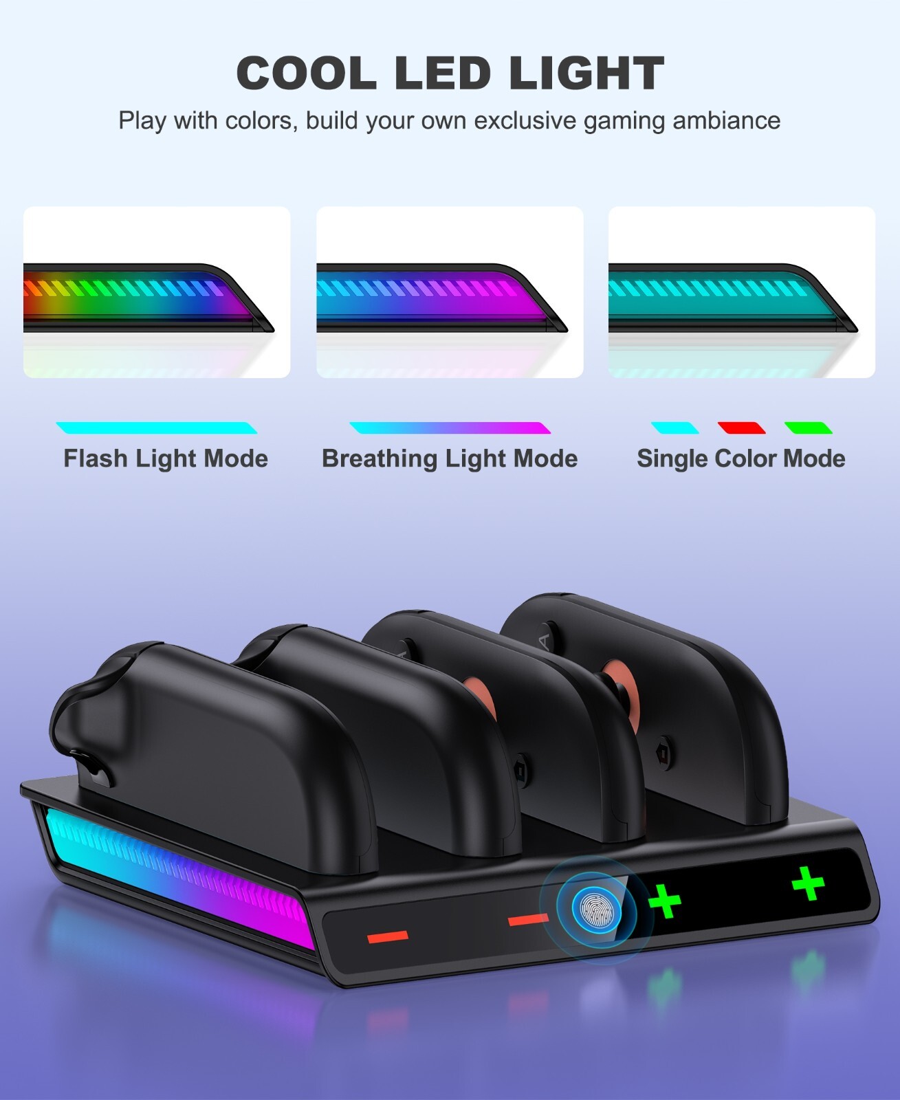 Switch2 Charging Dock for 2025 Nintendo Joy Con 2 Controllers with Magnetic Base