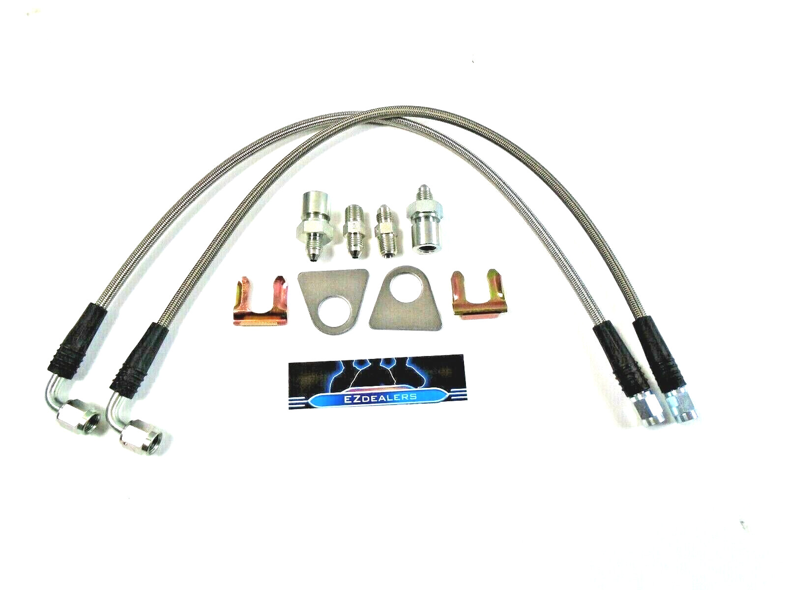 WILWOOD 1/8" NPT BRAIDED STAINLESS STEEL BRAKE HOSE KIT W/ 90 DEGREE FITTING