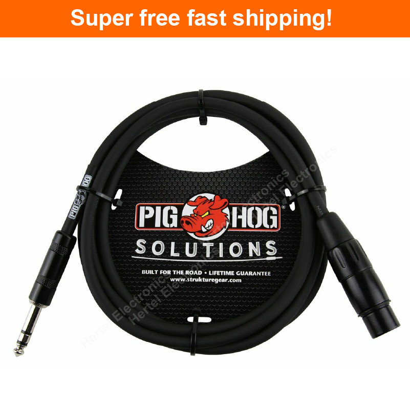 Pig Hog PX-TMXF6 SOLUTIONS - 6FT TRS(M)-XLR(F) BALANCED CABLE - NEW