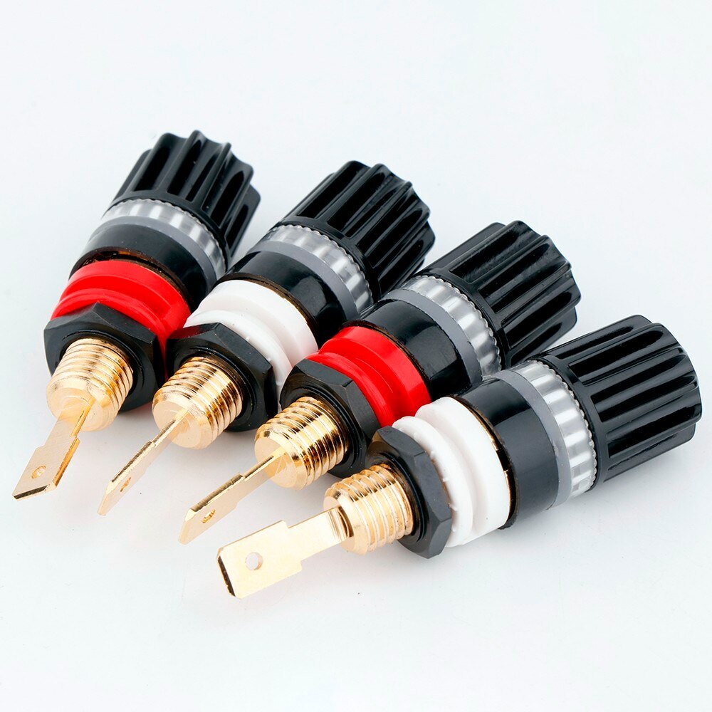 4PCS/Set Binding Post Audiophile Amplifier Speaker Terminal Cable Connector Plug