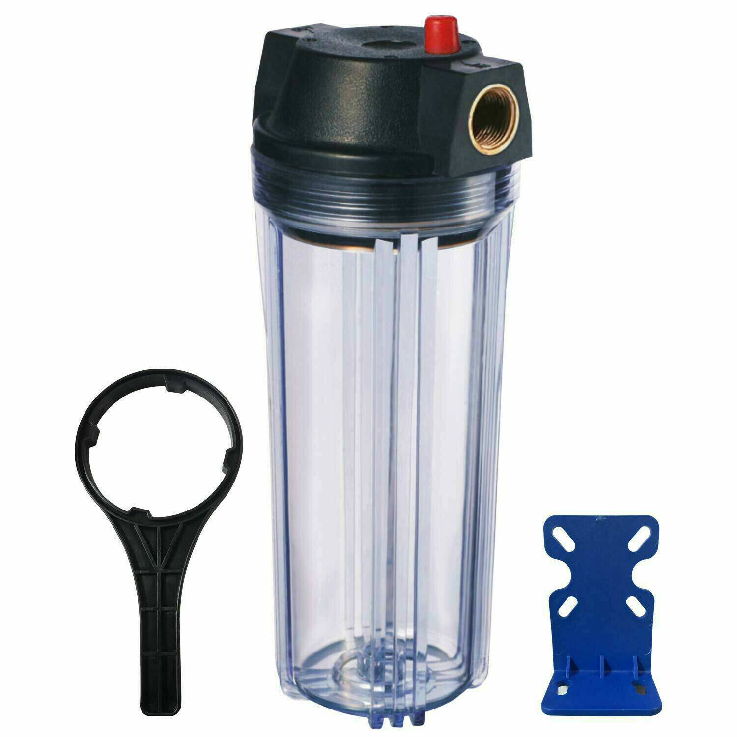 Geekpure Whole House Water Filter Housing 3/4"NPT Brass Fit 10" x 2.5"-Clear