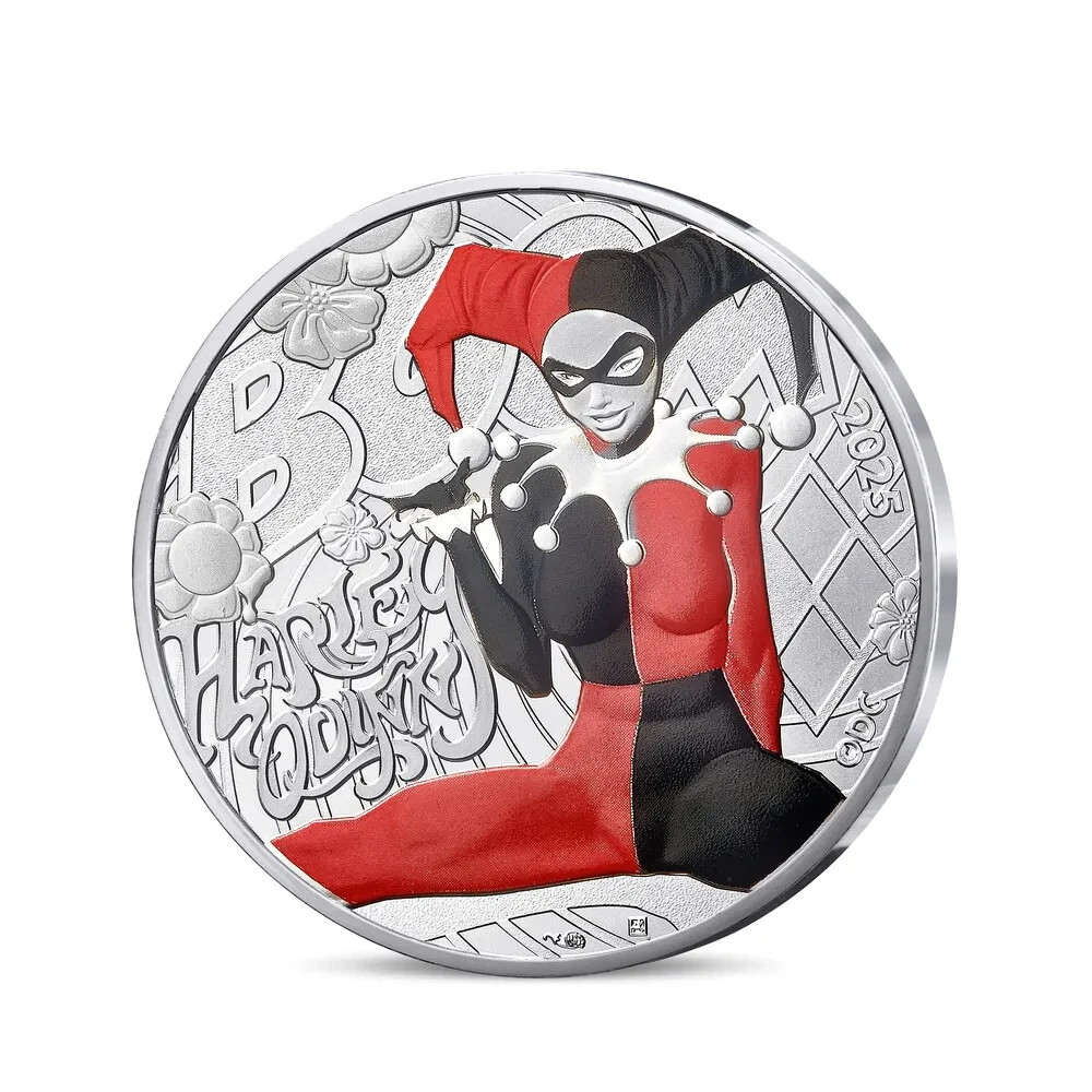 2025 France 10 Euro DC Comics HARLEY QUINN 3/18 Colorized Silver Coin in Card BU