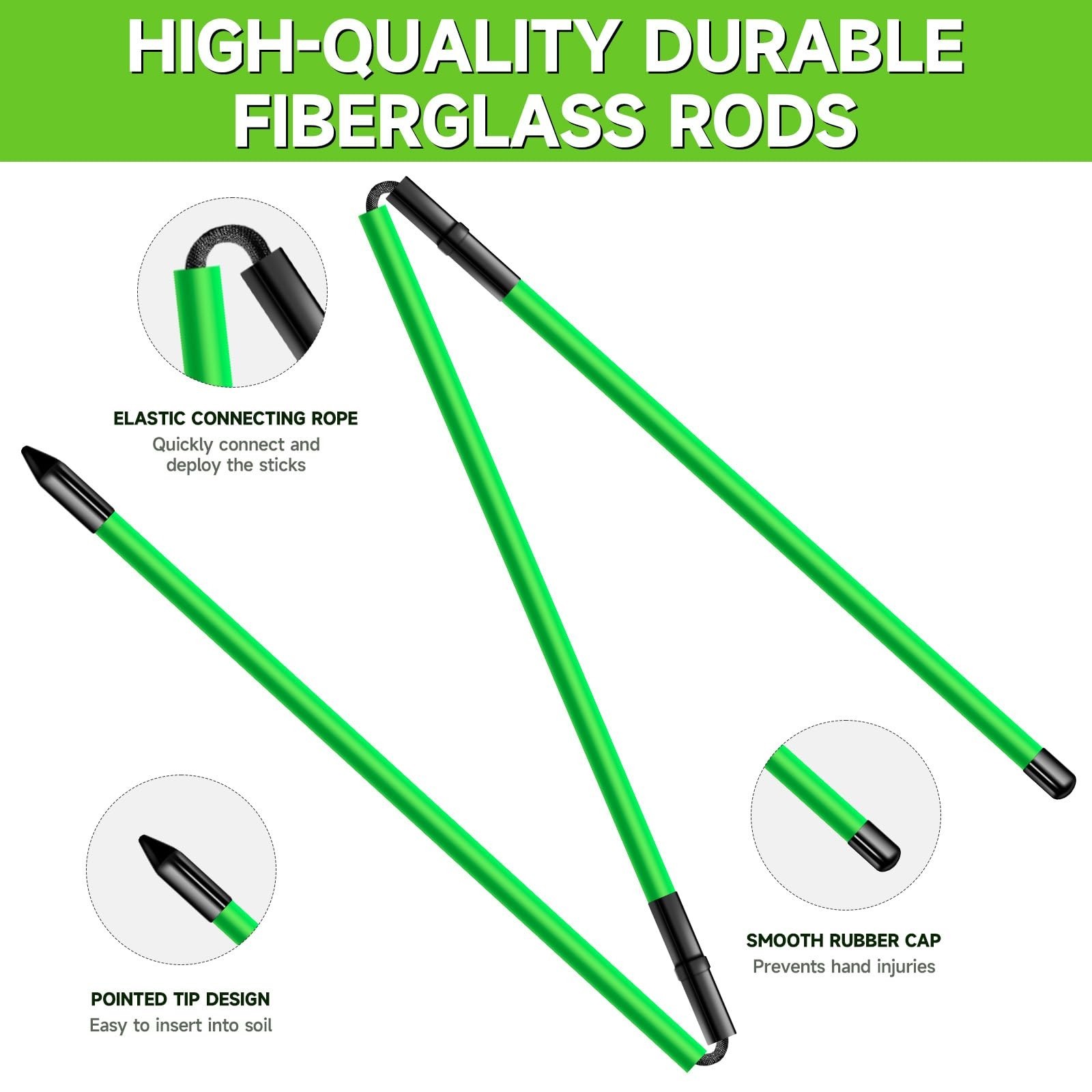 ATTRACTIVE 48-Inch Golf Alignment Sticks 2 Pack Collapsible Golf Practice Rod...