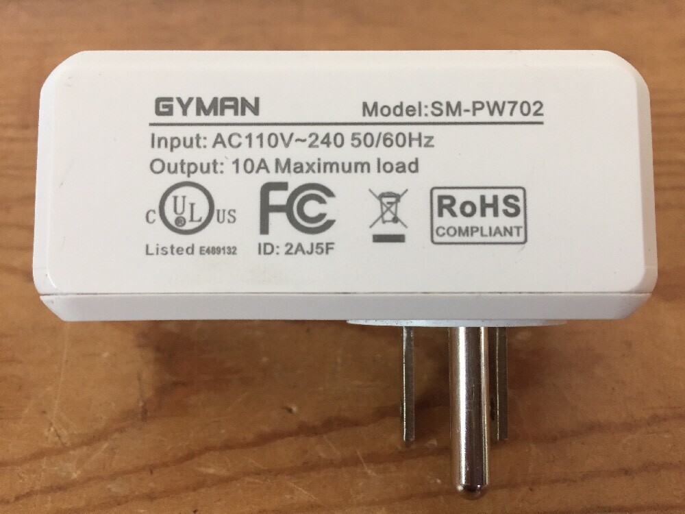 Gyman Wifi Smart Plug Mini Model SM-PW702 Syncs With Amazon Alexa Network Plug