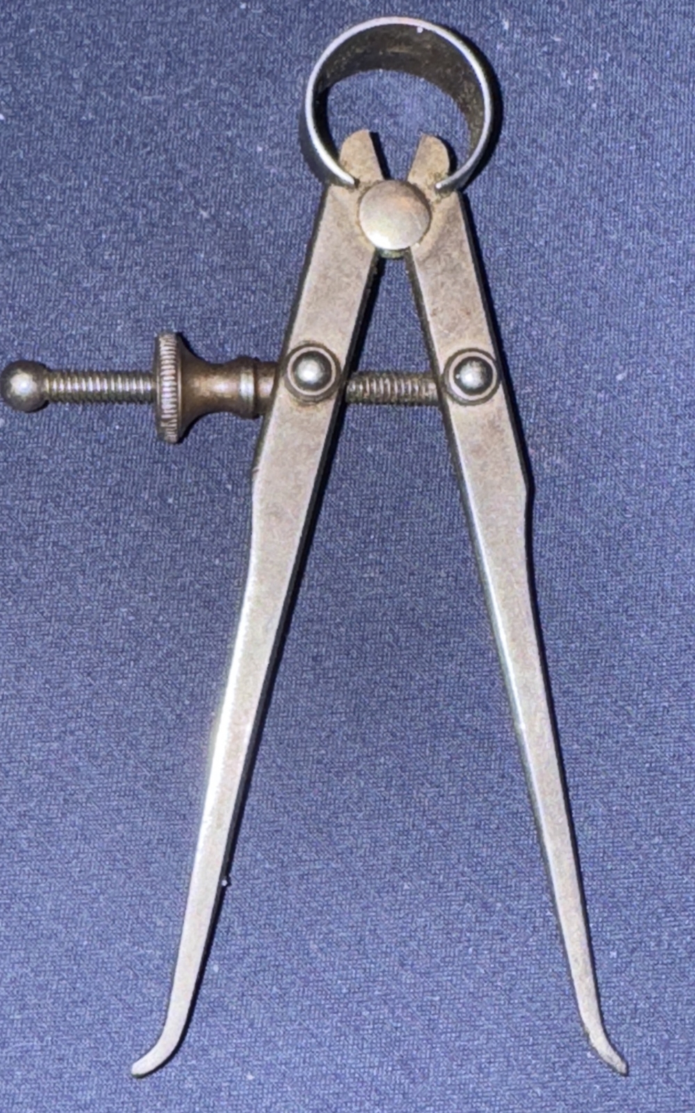 Vintage Starrett 3.5” Inside Spring Joint Flat Leg Divider/Caliper, Anthol, MASS