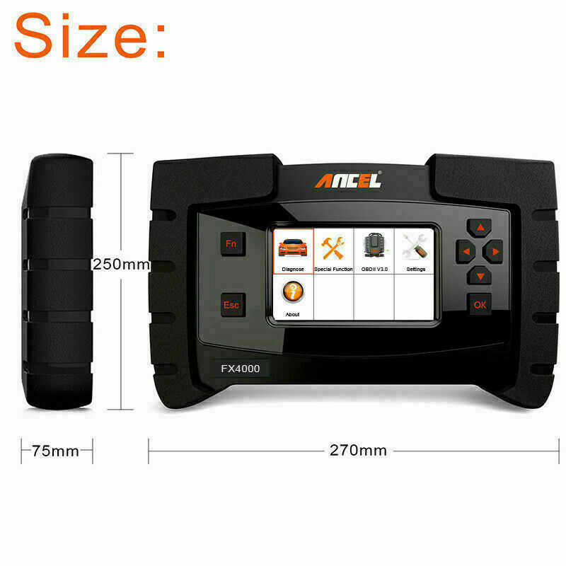 Ancel FX4000 OBD2 Full System Auto Diagnostic Tool Code Reader EPB ABS Scanner