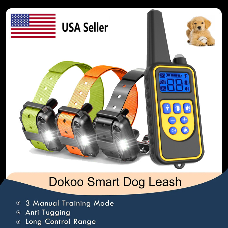 3X Dog Shock Collar 3300 Ft Remote Innovative Ipx7 Waterproof 4 Training Modes
