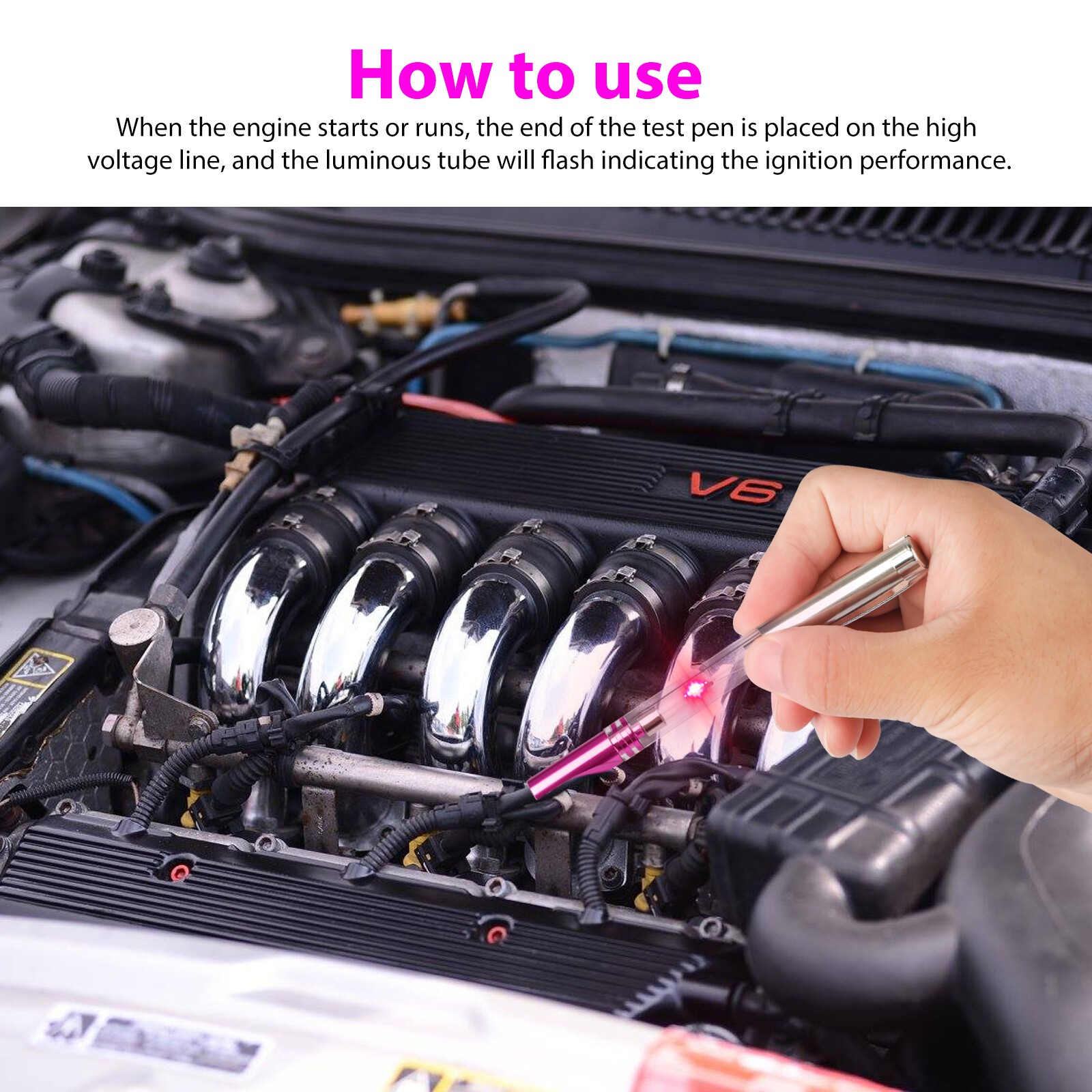 12V Spark Plug Tester Ignition System Coil Engine In Line Auto Diagnostic Test z