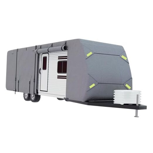 Travel Trailer RV Cover, Anti-UV, Weatherproof, Rip-Stop Camper Cover for
