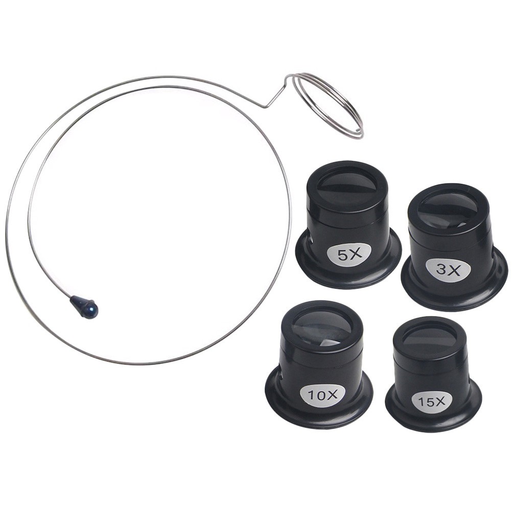 1 Set Durable Jewelry Loupes Headband Magnifier for Watch Repair Black