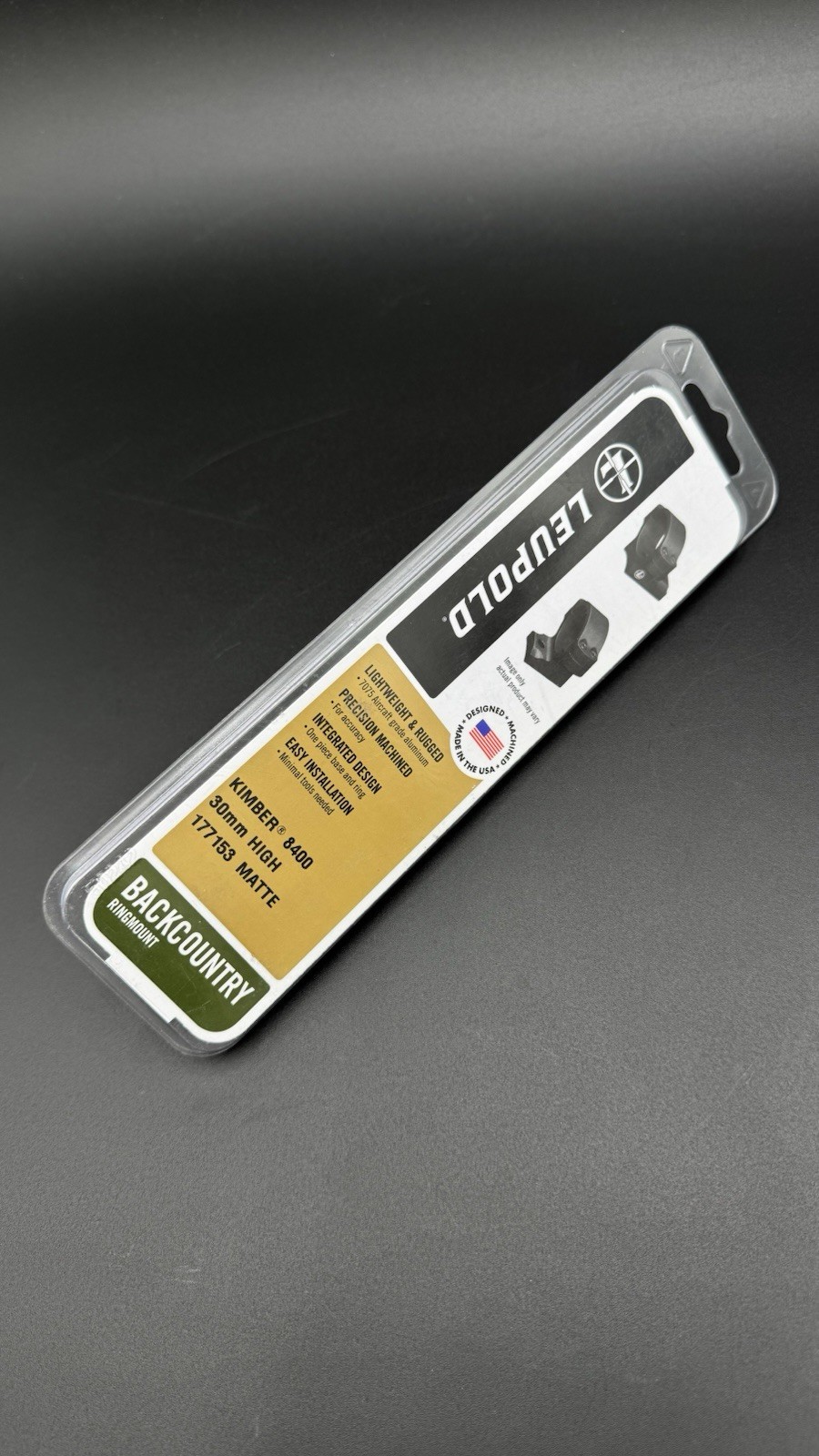 Leupold Backcountry 30mm High Ringmount 177153 Matte Kimber 8400 New