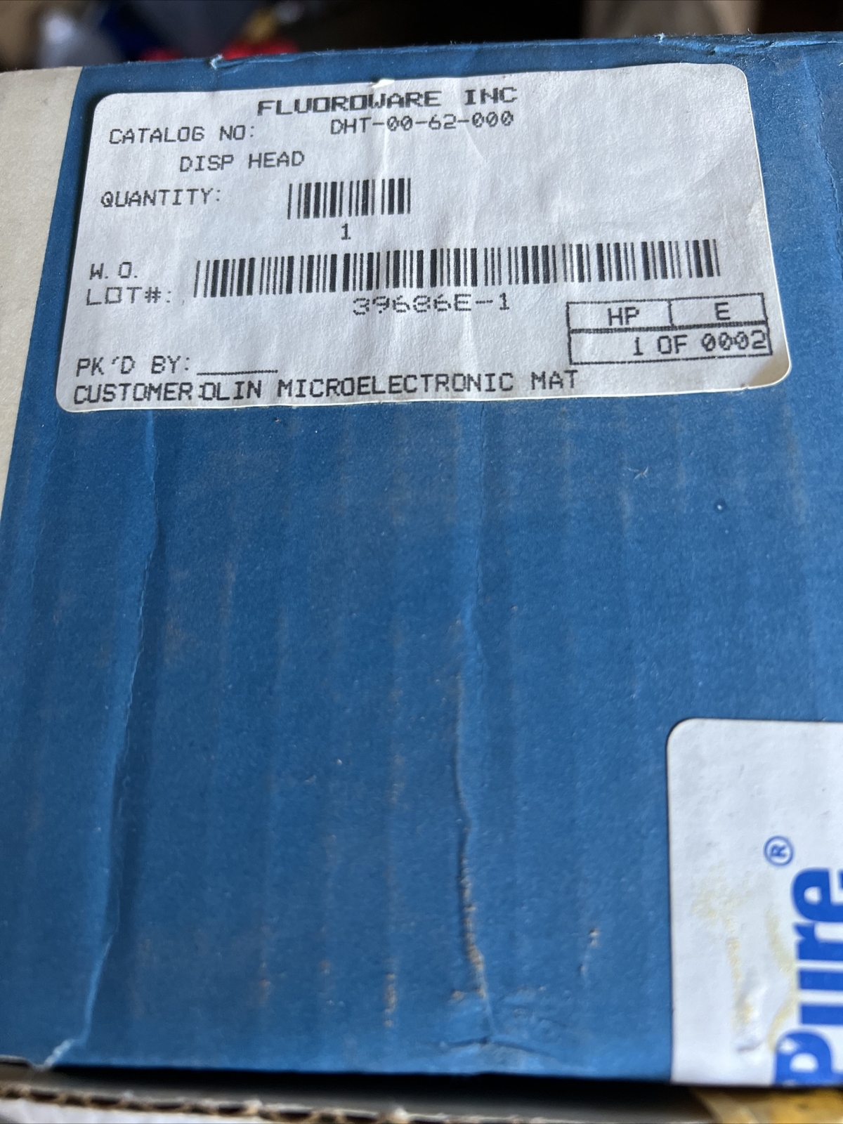 Fluoroware DHT-00-62-000, Dispensing Head