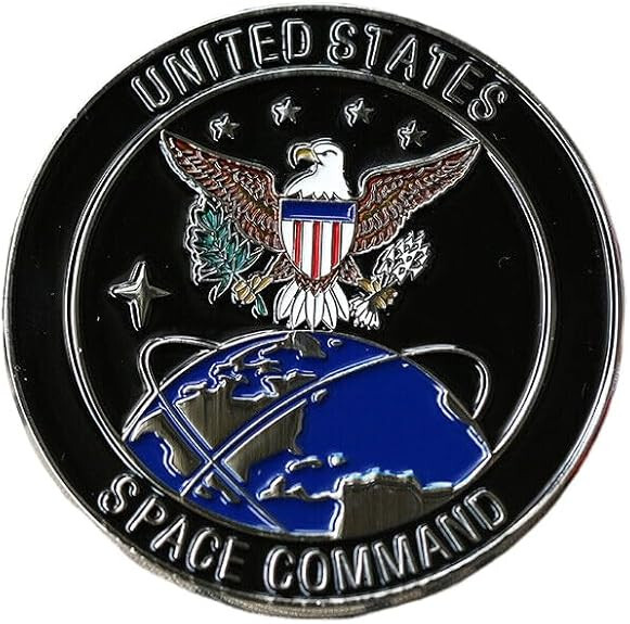 US SPACE COMMAND IDENTIFICATION METAL BADGE ASU POCKET INSIGNIA PIN SILVER