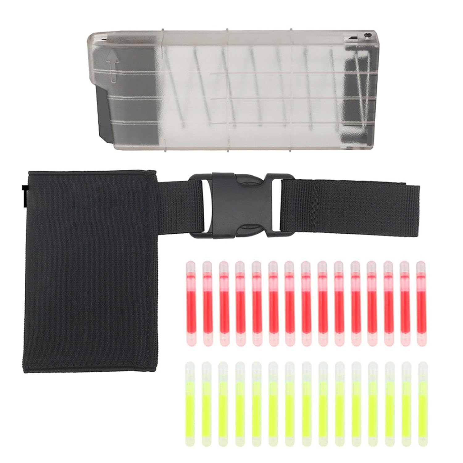 Portable Marking Light with Glow Sticks and Dispenser, Black, 20cm x 2cm x 15cm