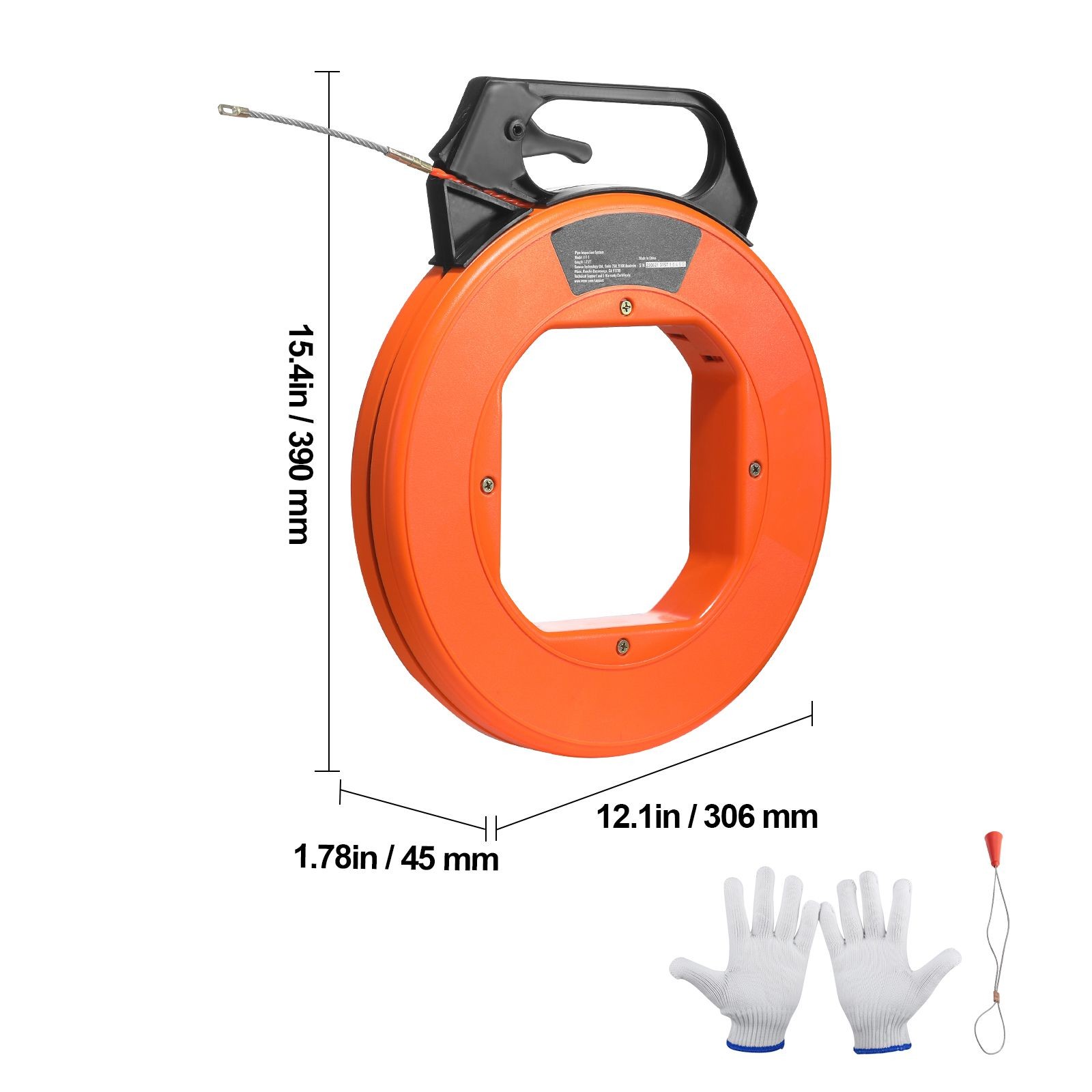 125ft PET Fish Tape Non-Conductive Electrical Wire Puller Cable Fishing Tool