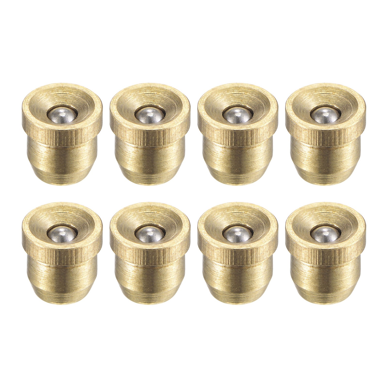 Brass Push Button Flange Grease Oil Cup 4mm for Lubrication System 8Pcs