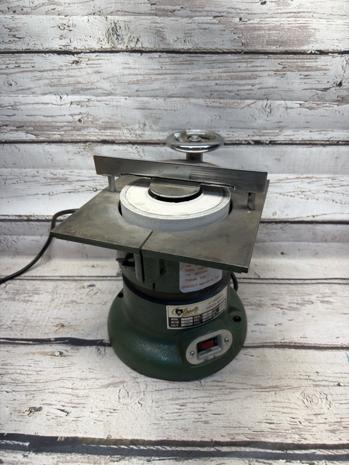 Grizzly G2790 6" Universal Surface Grinder Knife Sharpener GRINDER ONLY WORKS