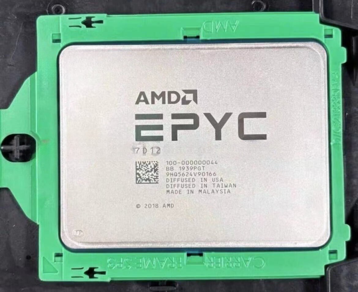 AMD EPYC 7D12 1.10GHz-3.00GHz 32 Core 64 Threads SP3 85W CPU Processor unlocked