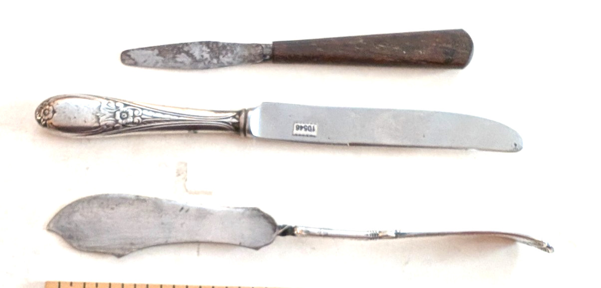 3 Different Fancy Butter Knives
