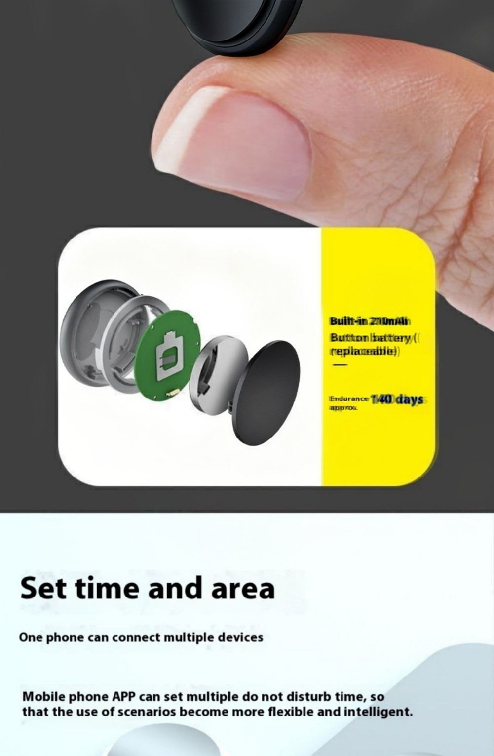 Mini GPS Bluetooth Location Device Tracking Air Tag Key Pet Child Finder Tracker