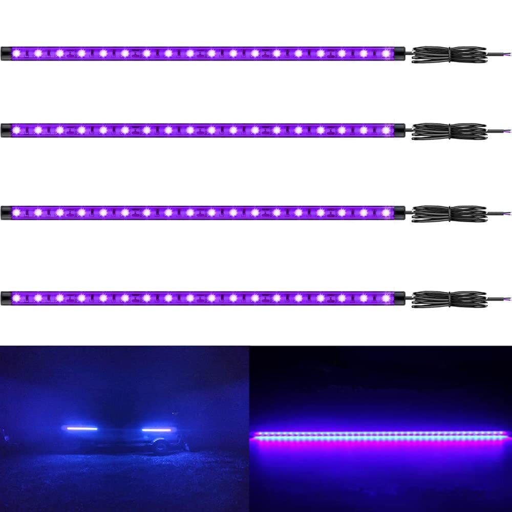 12v Marine Boat Ultra Violet Uv Black Light Led Lights Strip Night Fishing Light