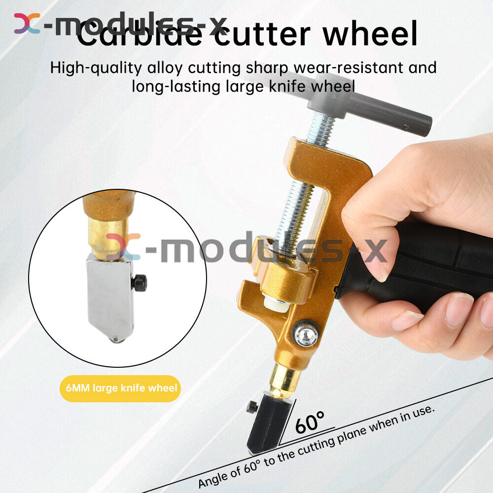 2 in 1 Tile Glass Cutter Professional Ceramic & Porcelain Cutting Hand Tool