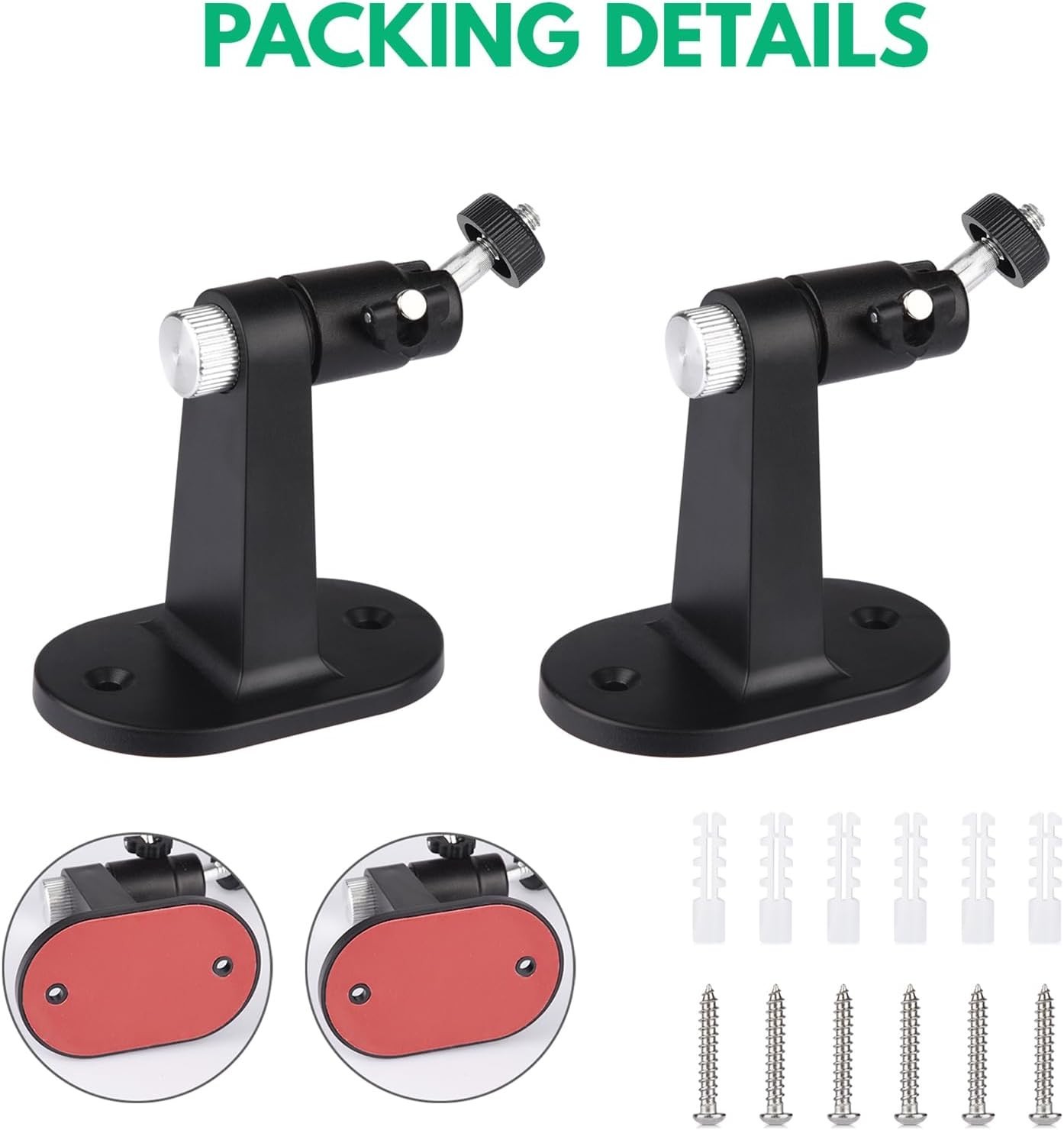 360-Degree Swivel Security Camera Mounts - Easy Installation, Durable Design